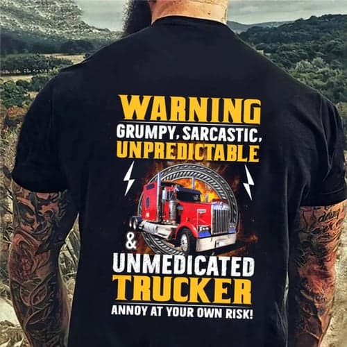 Men's Trucker T shirt Short Sleeve T shirt 3D Print Crew Neck Shirt Fashion Athleisure Street Sports Outdoor Daily Black Blue Dark Green Summer Spring Clothing Apparel S M L XL XXL XXXL