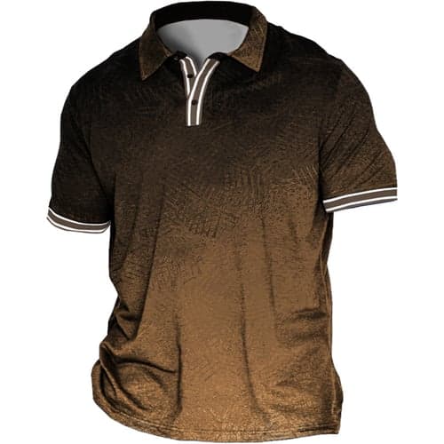 Men's Plus Size Polo Shirt Big and Tall Letter Turndown Print Short Sleeve Spring & Summer Sports Fashion Streetwear Designer Outdoor Street Tops