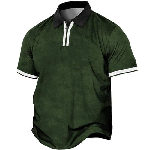Men's Plus Size Polo Shirt Big and Tall Graphic Prints Turndown Button Short Sleeve Spring & Summer Sports Fashion Streetwear Designer Outdoor Street Tops