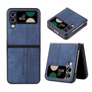Phone Case For Samsung Galaxy Z Flip 6 Z Flip 5 Z Flip 4 Z Flip 3 Leather Flip Shockproof Solid Colored PC PU Leather