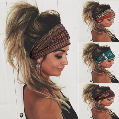 3 pcs Headbands Leopard Hair Bands Knoted Turban Headband Stretch Twist Head Wraps Stripe Cloth Head Bands for Women and Girls