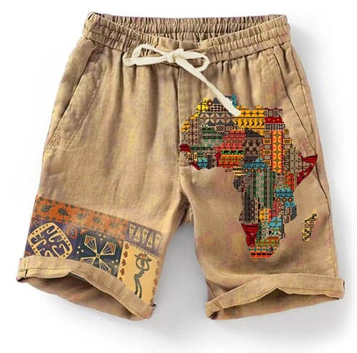 Men's Graphic Shorts Summer Shorts Beach Shorts Mid Waist Designer Ethnic Style Casual Daily Holiday Drawstring Elastic Waist 3D Print Designer Clothing Apparel