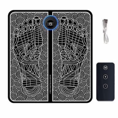 EMS Pulse Electric Foot Massager Foot Therapy Machine Foot Pad Intelligent Acupuncture Foot Massage Pad Mat Muscle Stimulation