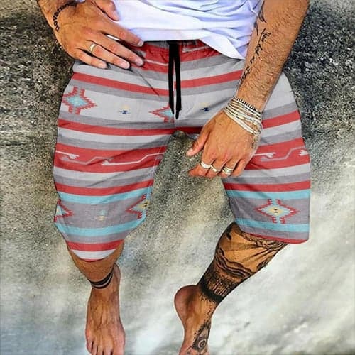 Men's Shorts Summer Shorts Beach Shorts Elastic Waist Print Graphic Prints Outdoor Knee Length Daily Beach Hawaiian Designer 1 2 Micro-elastic