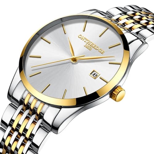 Ultra-Thin Men's Quartz Watch Men Analog Luxury Minimalist Classic Wristwatch Waterproof Calendar  Chronograph Stainless Steel Watches