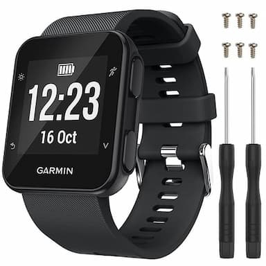Watch Band for Garmin Forerunner 35/30, Approach S10 Silicone Replacement  Strap Breathable Sport Band Wristband