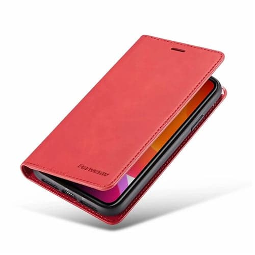 Phone Case For iPhone 16 iPhone 15 iPhone 14 13 12 11 Pro Max Plus Mini Wallet Case Flip Cover with Stand Holder Magnetic Full Body Protective Solid Color PU Leather