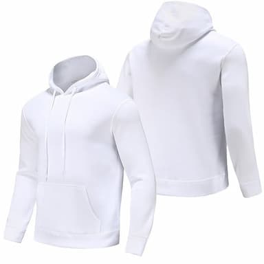 Men's Hoodie Sweatshirt Pocket Long Sleeve Top Street Casual Spring Hooded Fleece Thermal Warm Breathable Soft Fitness Gym Workout Performance Sportswear Activewear Solid Colored Black White Yellow
