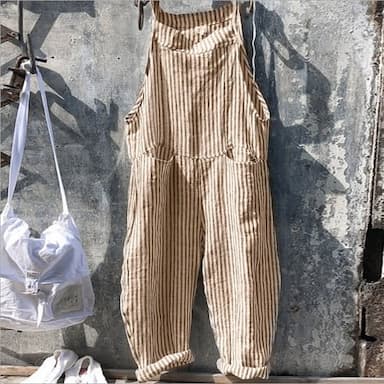 Women's Jumpsuits Casual Utility Summer Streetwear School Daily  Black and white plaid Blue and white plaid Yellow plaid Loose Overall Stripes Lattice