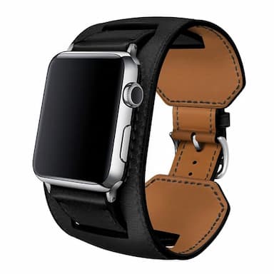 Genuine Leather Smart Watch Band Compatible with Apple iWatch 49mm 45mm 44mm 42mm 41mm 40mm 38mm Sreies Ultra SE 8 7 6 5 4 3 2 1 for Smartwatch Strap Wristband Women Luxury Bracelet