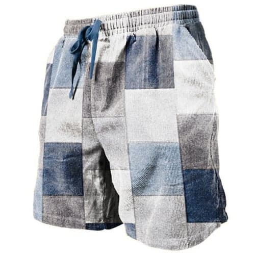 Men's Graphic Color Block Patchwork Shorts Summer Shorts Casual Shorts Mid Waist Fashion Streetwear Designer Casual Daily Holiday Pocket Drawstring Elastic Waist Designer Clothing Apparel