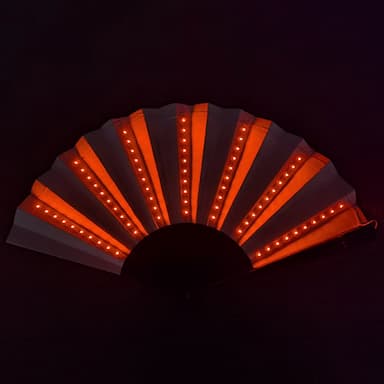 Glow Folding LED Fan Dancing Lights Night Show DJ Fluorescent Bar Night Club Party Gifts Halloween Decoration Color Changing Fan