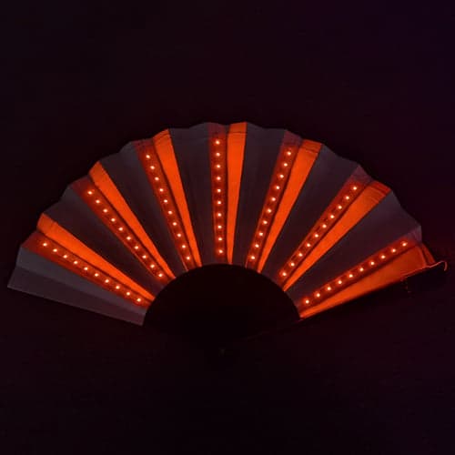 Glow Folding LED Fan Dancing Lights Night Show DJ Fluorescent Bar Night Club Party Gifts Halloween Decoration Color Changing Fan