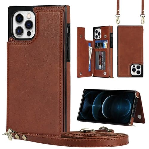 Phone Case For iPhone 16 iPhone 15 Pro Max Plus iPhone 14 Pro Max Plus iPhone 13 12 11 Pro Max Mini Wallet Case with Stand Holder with Lanyard PU Leather