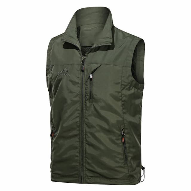 Men's Vest Gilet Fishing Vest Hiking Vest Sleeveless Vest Gilet Jacket Outdoor Holiday Streetwear Chic & Modern Summer Spring Pocket Quick Dry Polyester / Cotton Breathable Pure Color Zipper Stand