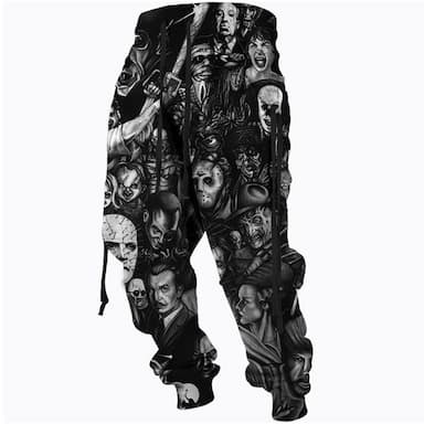 Men's Sweatpants Joggers Trousers Drawstring Side Pockets Elastic Waist Graphic Prints Comfort Breathable Sports Outdoor Casual Daily Cotton Blend Terry Streetwear Designer Black Purple Micro-elastic