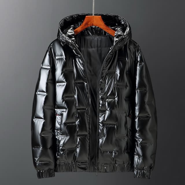 Men's Winter Coat Winter Jacket Puffer Jacket Quilted Jacket Print Work Daily Wear Long Casual Daily Casual Warm Winter Pure Color Silver Black Gold Puffer Jacket