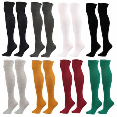 Women's Knee High Socks Outdoor Home Daily Solid Color Polyester Spandex Basic Classic Warm Casual 1 Pair