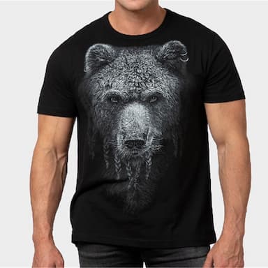 Men's Plus Size T shirt Tee Big and Tall Animal Crew Neck Print Short Sleeve Spring & Summer Fashion Streetwear Basic Comfortable Casual Sports Tops