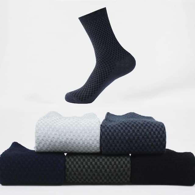 Men's 3 Pairs Socks Compression Socks Crew Socks Black Navy Blue Color Solid Colored Casual Daily Sports Medium Spring, Fall, Winter, Summer Fashion Comfort