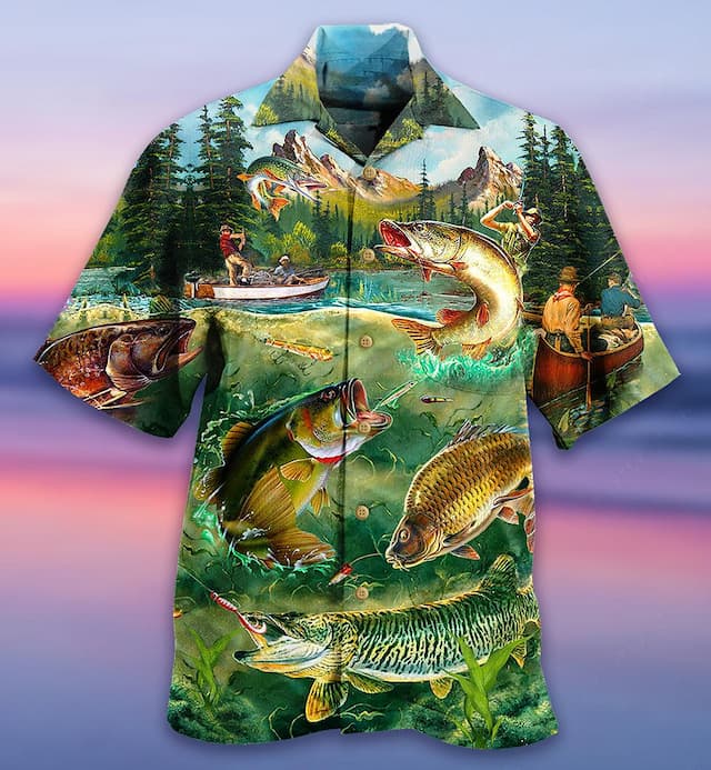 Men's Shirt Summer Hawaiian Shirt Graphic Prints Fish Turndown White Yellow Black / Brown Red Brown Casual Hawaiian Short Sleeve Print Button-Down Clothing Apparel Tropical Fashion Hawaiian Soft