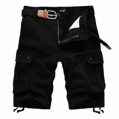 Men's Cargo Shorts Shorts Hiking Shorts Baggy Shorts Multi Pocket Straight Leg Solid Colored Comfort Wearable Work Daily Streetwear Casual Black Army Green Micro-elastic