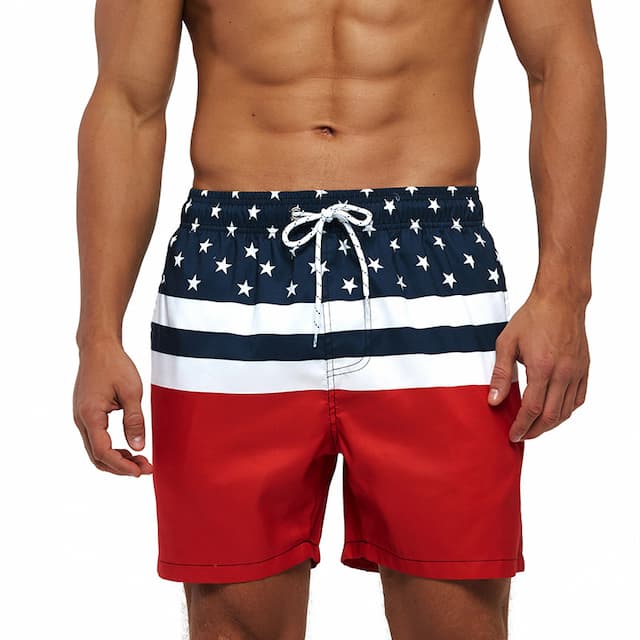 Men's Board Shorts Swim Shorts Swim Trunks Summer Shorts Pocket Drawstring Elastic Waist Graphic Breathable Quick Dry Short Casual Holiday Beach Hawaiian Classic Style 1 2