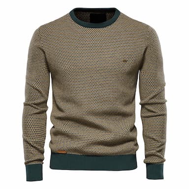 Men's Sweater Pullover Ribbed Knit Cropped Knitted Color Block Crewneck Fashion Streetwear Outdoor Going out Clothing Apparel Fall & Winter Black Orange M L XL