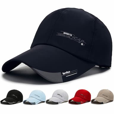 Men's Baseball Cap Black White Polyester Print Fashion Classic & Timeless Chic & Modern Outdoor Daily Letter Portable Breathable